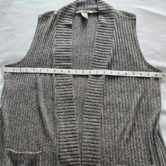 Belah & Codey Women L Green Heathered Sleeveless Duster Fall Transition Boho - Picture 2 of 8